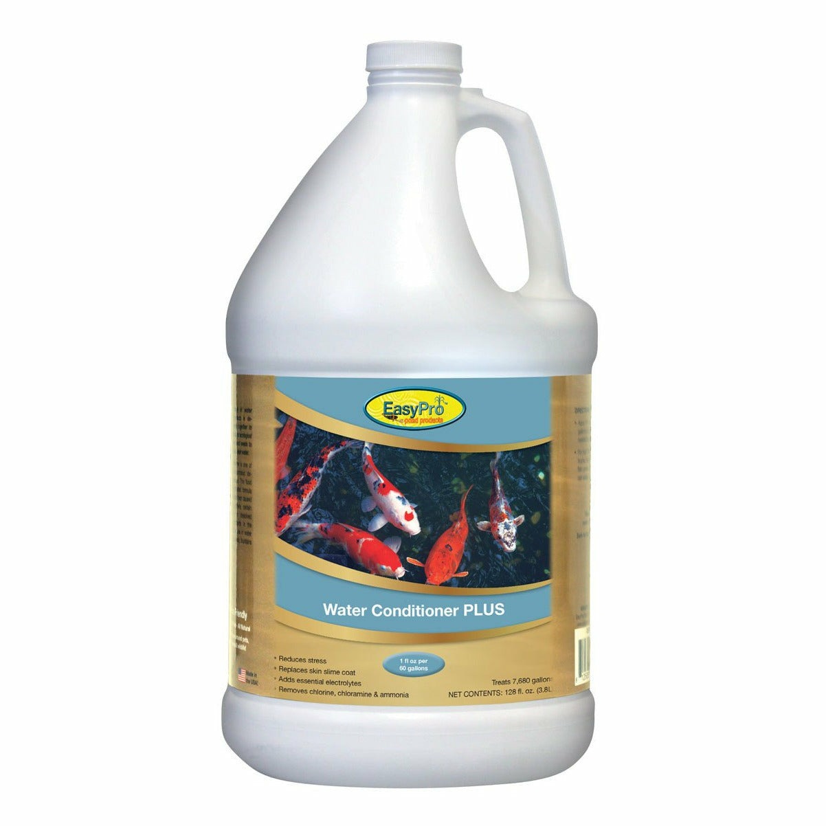 EasyPro: Water Conditioner PLUS – 128 oz. 1 gal - Treats 7,680 gal for Ammonia, 24,576 for Chloramine